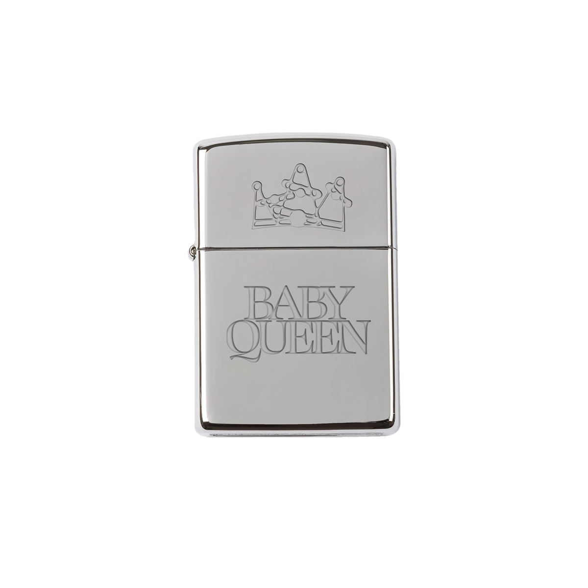 Silver lighter with 'Baby Queen' engraving