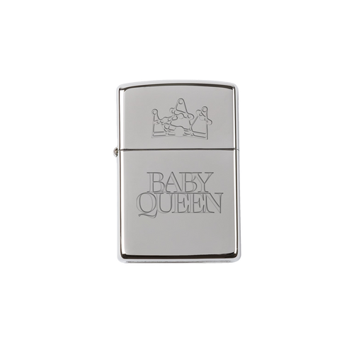 Silver lighter with 'Baby Queen' engraving